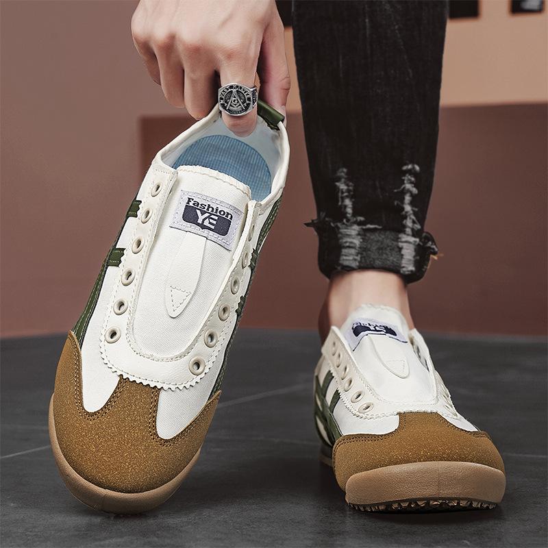 Canvas shoes men's Forrest Gump shoes new lazy shoes breathable sports versatile casual soft sole