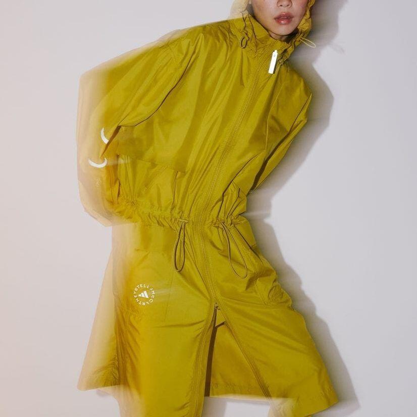 Adidas Logotrykk Glidelås Hette Løs Langermet Lang Parkas Dame Yttertøy Ingefærgul IN3622