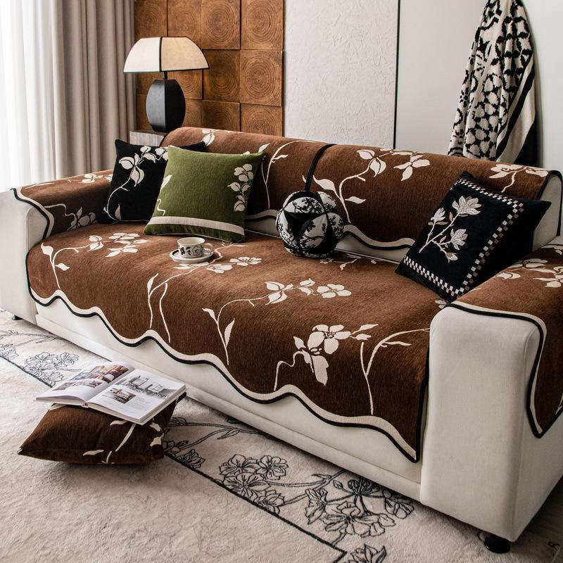 Retro Special-Shaped Sofa Cushion Universal In All Seasons  New High-End Leather Autumn And Winter Non-Slip Pad Cover Cloth Towel