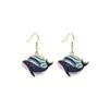Fun Cartoon Asymmetrical Oil Drop Earrings, Guochao Panda Animal Fruit Earrings, Cute Mushroom Leaf Earrings
