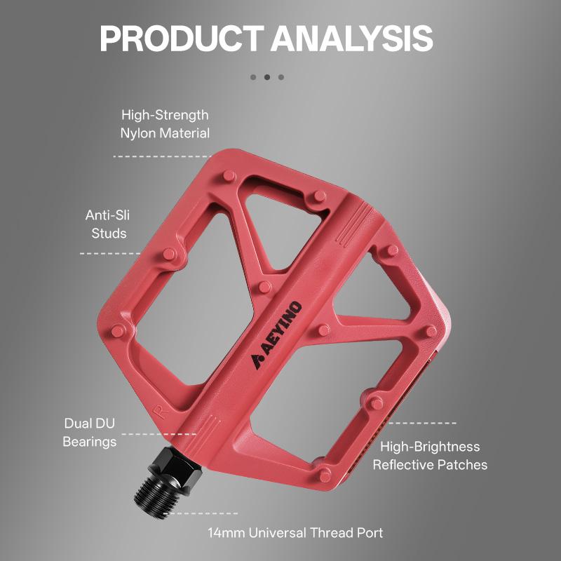 Bicycle Flat Pedals Ultralight MTB Road Bike Flat Pedal Platform Widen Nylon Cycling Footrest Mountain Folding Cycle Pedal Parts 6