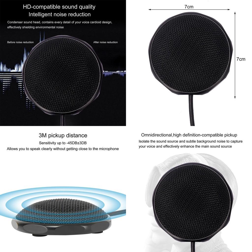 Usb Microphone 360 Degree Omnidirectional Design For Remote Office And Meetings