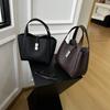Bucket Bag Women's 2025 New Authentic Leather Portable Vegetable Basket All-matching One-shoulder Cross-body
