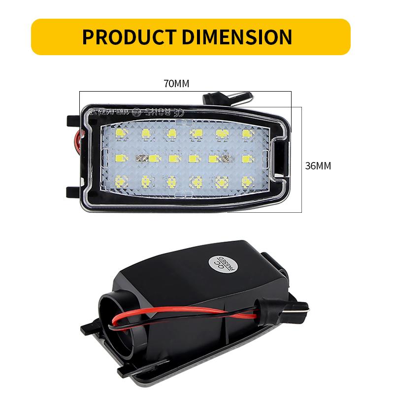 6000K White LED Under Side Mirror Puddle Lights for For Land Rover Freelander 2 3 4 Range Rover Sport 1 L320 L322 L319 L359 LR2