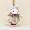 Keychain Plush Rabbit With Short Fur And Pp Cotton Filling Accessories For