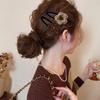 Women's Wool Knitted Flower Hair Clip - Versatile Flocked Edge BB Clip for Sweet, Gentle Bangs