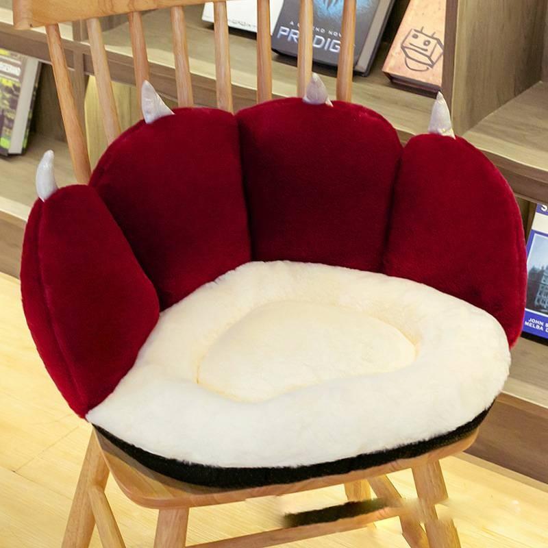 Cute Cat Paw Plush Office Cushion Soft Chair Pad For Long Hours Sitting Gift For Cat Lovers