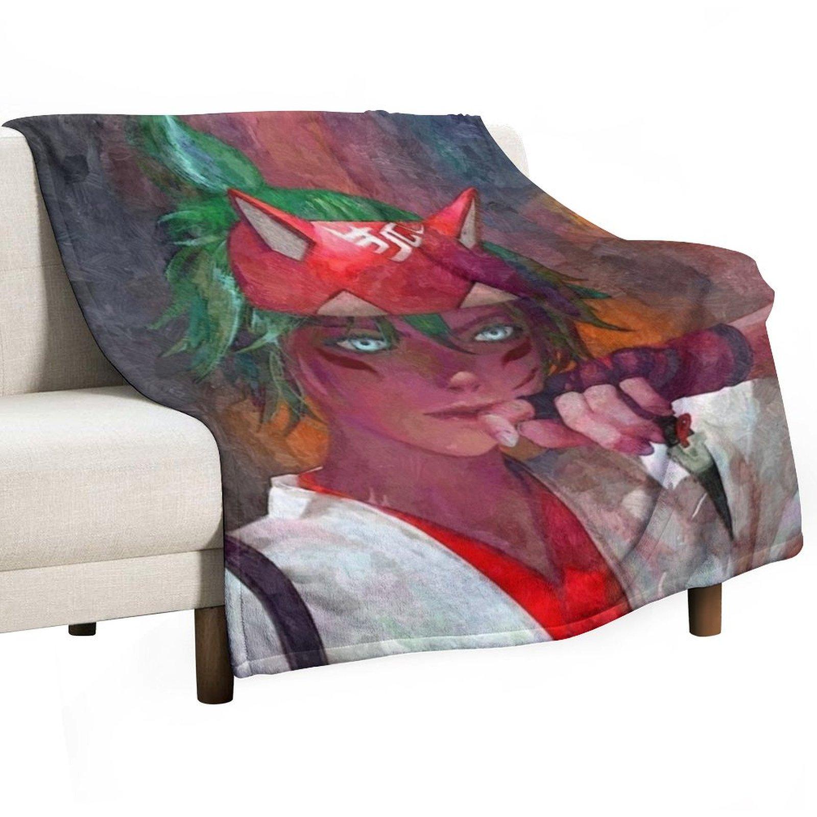 Kiriko painting Throw Blanket Large Plaid bed plaid Camping Blankets 30x40in