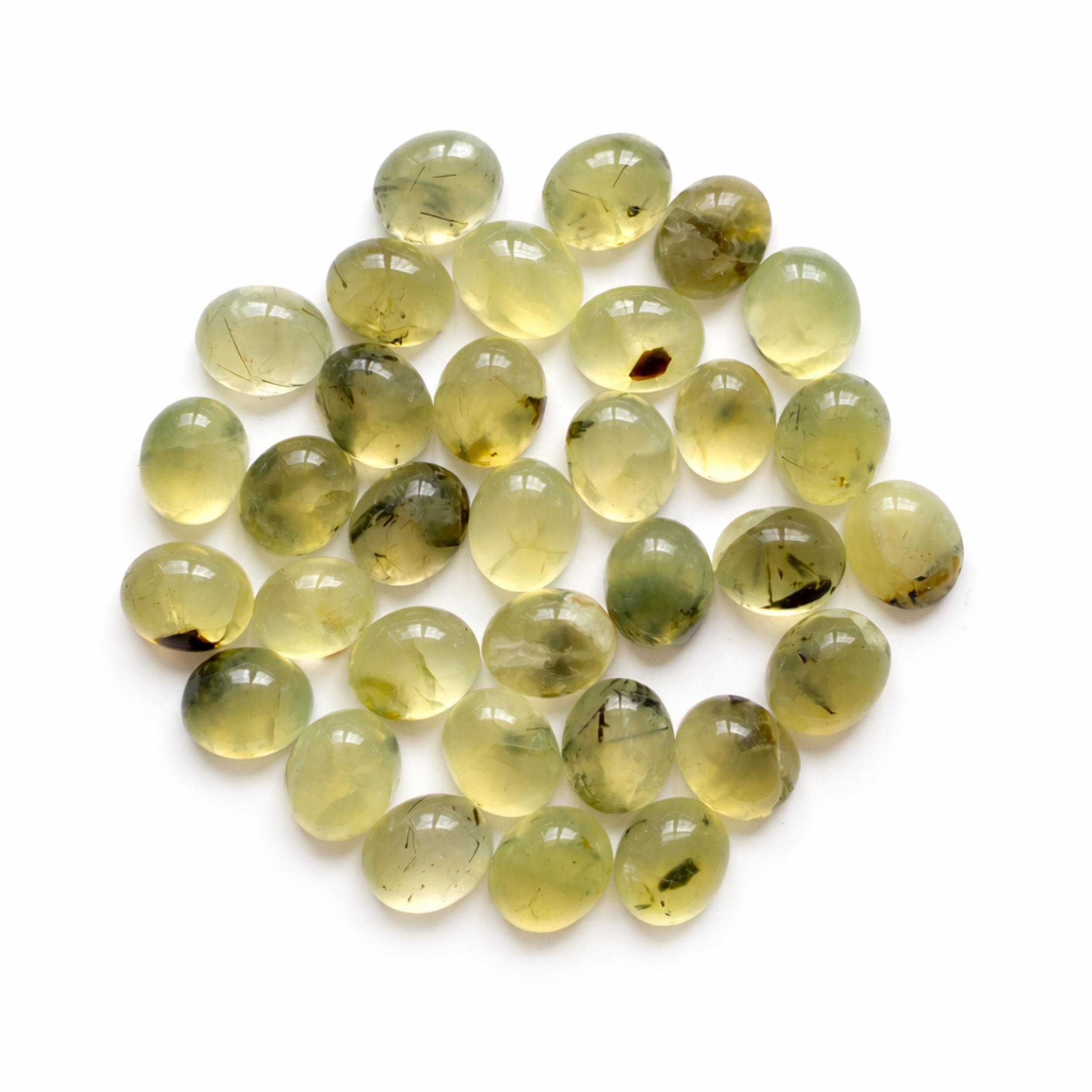 

Green Prehnite Oval Cabochon – 12x10mm Smooth Flat Back Gemstone for Jewelry Making 1 Piece зелёный
