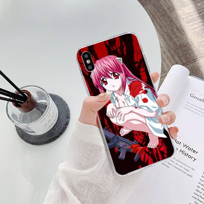 Pouzdro na telefon Anime Girl Elfen Lied pro iPhone 14 13 12 11 XS X 8 7 6 Plus Mini Pro Max SE 2022 Měkký průhledný kryt telefonu