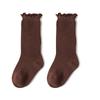 Autumn Baby Ruffle Girls Socks Knee High Cotton Long Sock Kids Soft Solid Toddlers Socks Children Princess Socks for 0-5Y Spring