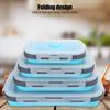 4PCS Stackable Design Collapsible Lunch Box Silicone Foldable Snack Bowls  For Small Kitchens