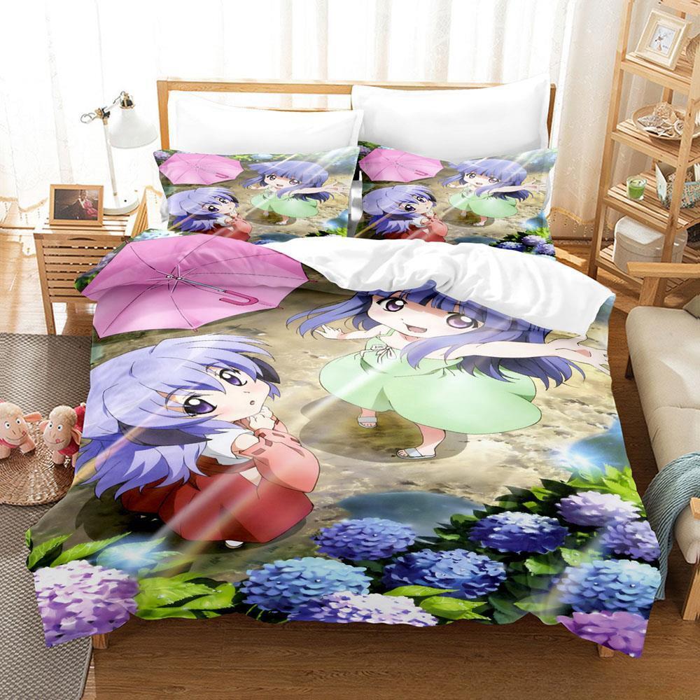 Game Higurashi When They Cry Bedding Set Single Twin Full Queen King Size Bed Set Adult Kid Bedroom Duvetcover Sets Home Textile