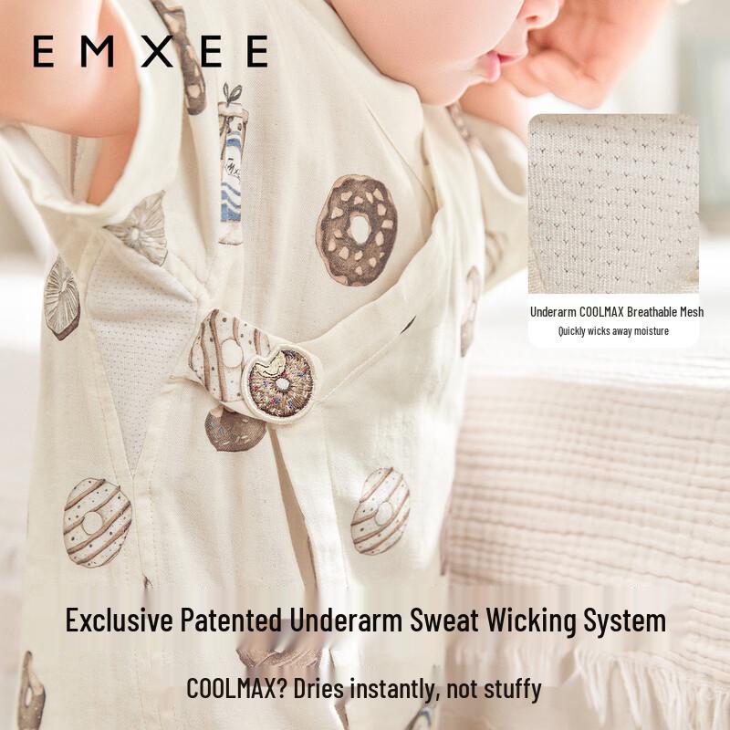 EMXEE Baby Gauze Short Sleeve Romper Bodysuit