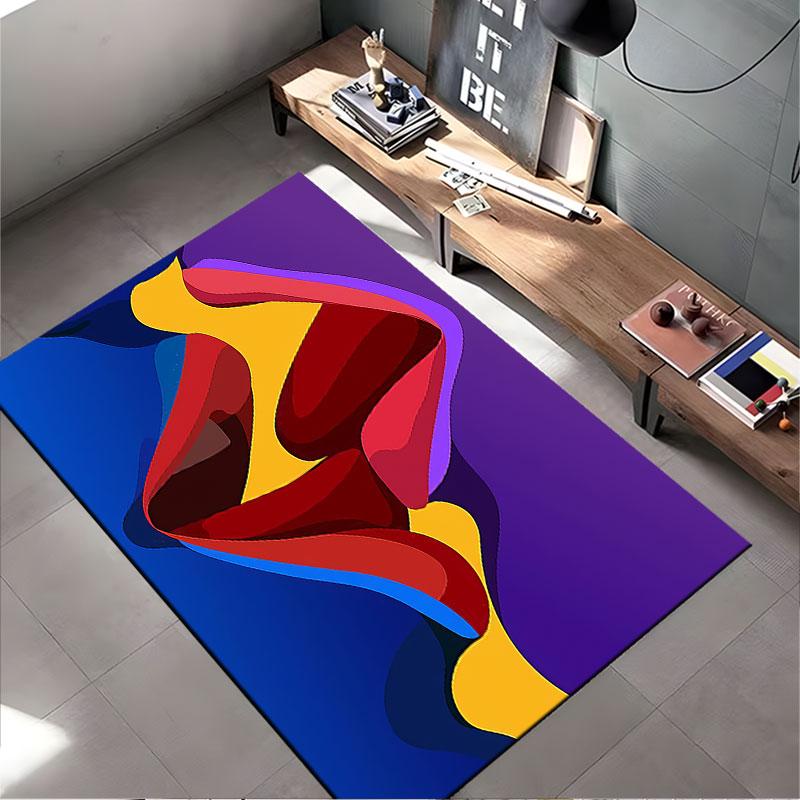 Abstract Colorful Wave Design suitable as a non-slip mat for the living room or bedroom sofa