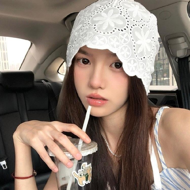 Girls Pullover Hat Headwrap Hat Headwrap Flower for Vacations Photo Props