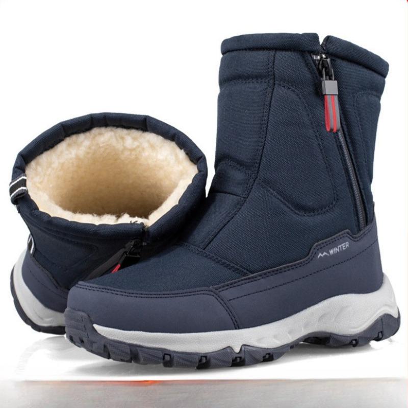 Unisex Cotton Boots Winter Plush Warm Snow Boots Fashion Casual High Top Boots Non-slip Platform Boot Couple Winter Cotton Shoes