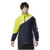 Mizuno Tennis Windbreaker Standard Mesh Deep Navy X Lime Size M Jacket, Water-Repellent, Silhouette, Lining, 62MEA503, Green,