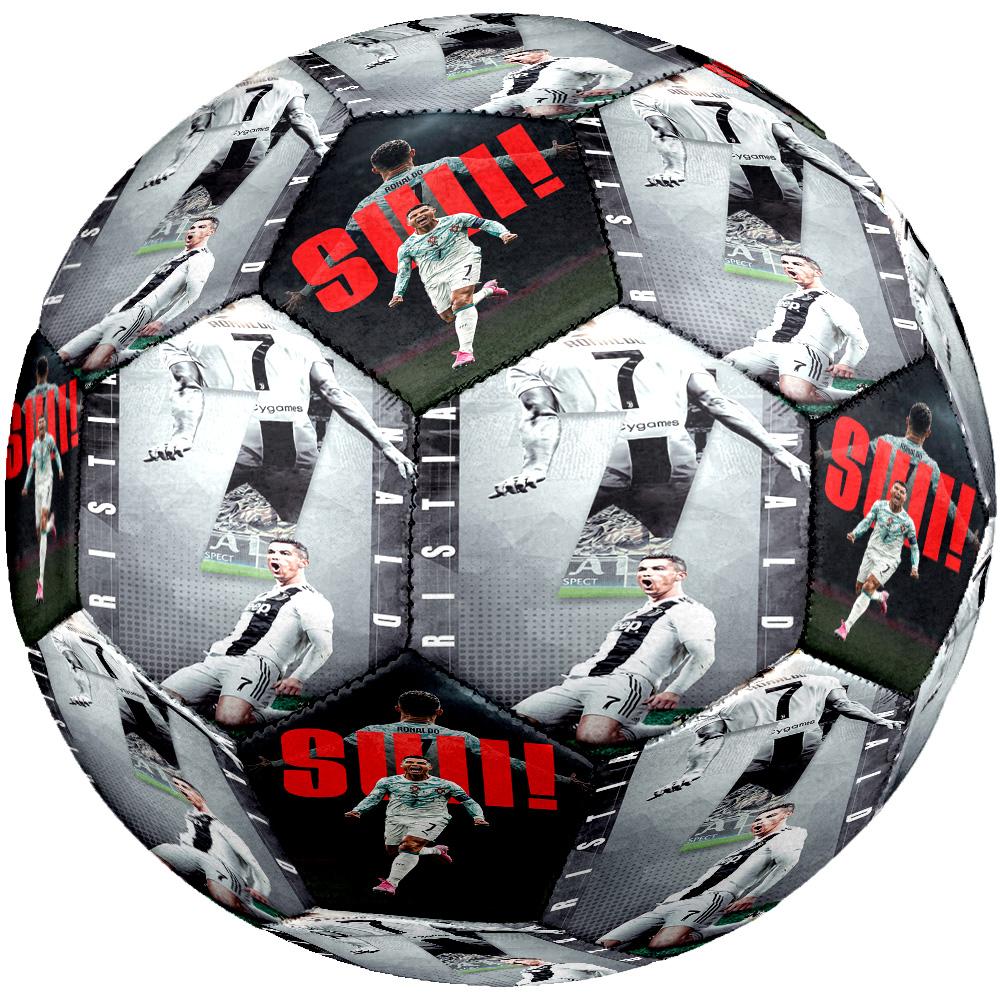 Ronaldo's Cr7 Football Legend Soccer Ball Size 5 Football Machine-Stitched Indoor/Outdoor Training and Matches Soccer Accessory