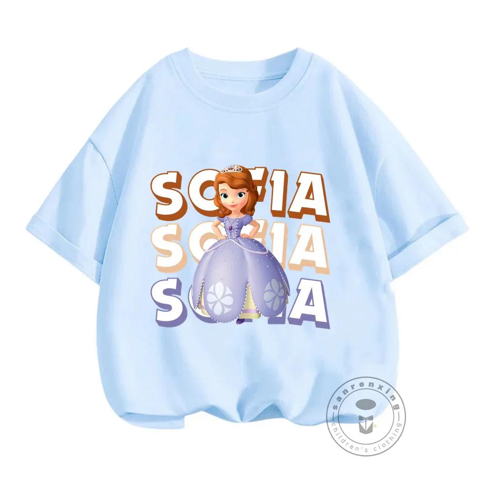 

2025 София Прекрасная футболки+шорты Аниме Детская одежда Футболка с коротким рукавом Детская Футболка для мальчиков и девочек Тренд Мода Уличная одежда 160