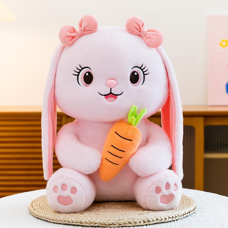 Plush Bunny Toy With Carrot Design For Kids And Giftgiving