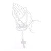 Pearl Rosary God Jesus Christ Crown Car Sticker Vinyl Truck Window Bumper Decal