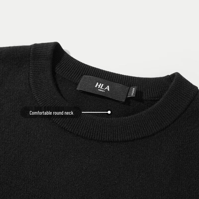 HLA Men's Business Casual Round Neck Pullover Sweater