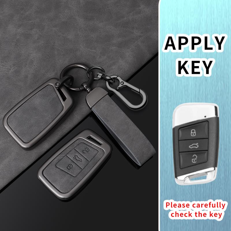 Interior Mouldings Zinc Alloy Car Key Case Cover Shell for VW Volkswagen Magotan GTE Passat B6 B7 B8 CC Skoda Fabia Superb Kodia