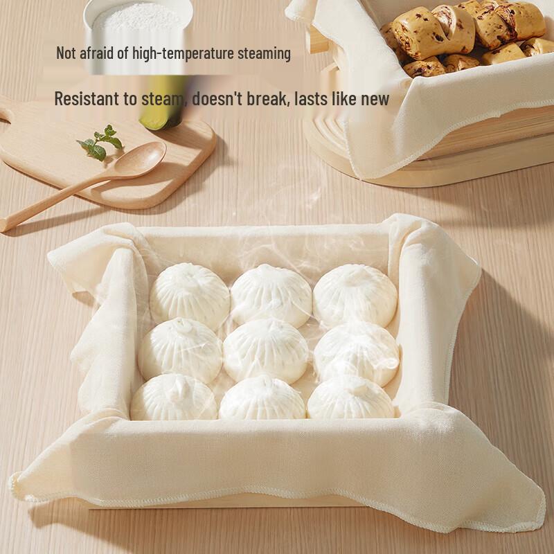 COOKER KING 50cm Cotton Square Steamer Cloth (2-Pack)