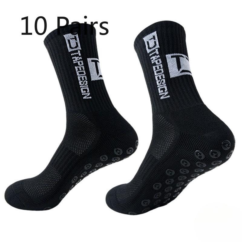 10 Pairs of Male Spring and Autumn Glue Non Skid Shock Towel Bottom Sports Basketball Football Socks