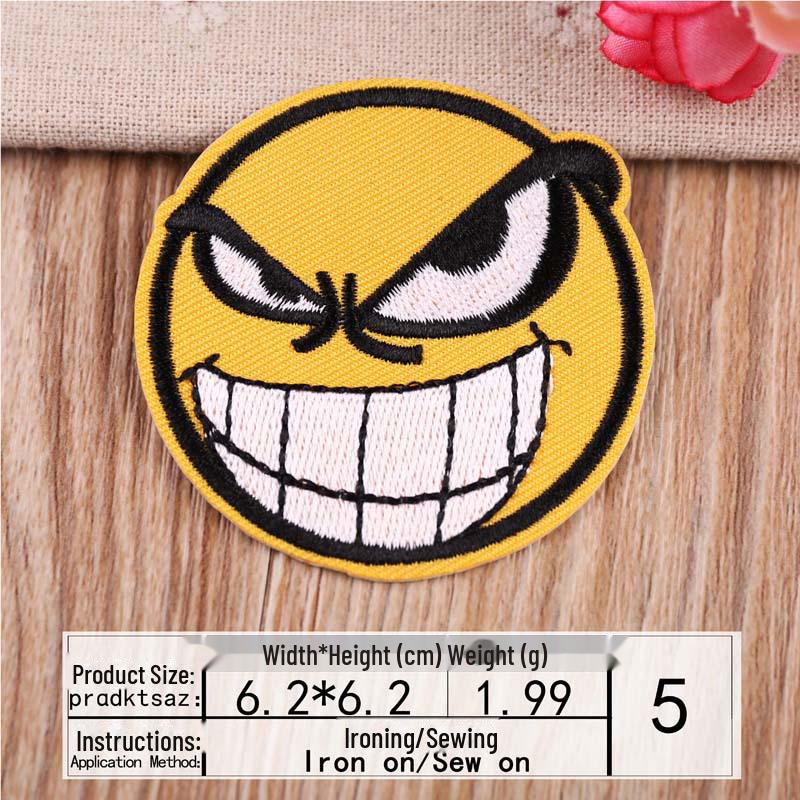

Вышитая нашивка Yixiu Horror Emoji — украшение для одежды своими руками