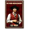 Wild West Cowboy Retro Tin Sign: Vintage American Bar & Restaurant Wall Decor