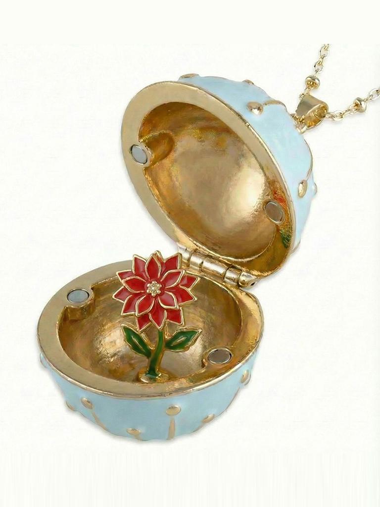 Creative Flower Necklace Round Box Can Open Flower Necklace Jewelry Accessories Women's Accessories Mother's Day Gifts Y2k