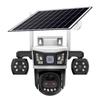 V380 Solar-Powered 4G Outdoor Camera with Night Vision and Waterproof Three-Screen Display