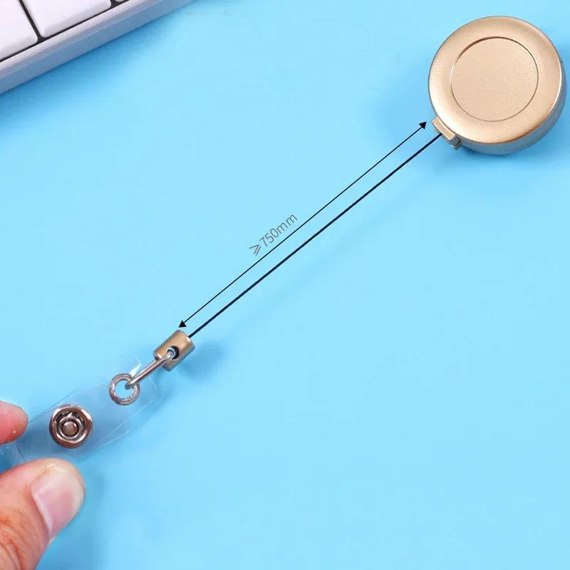 Aluminum Alloy ID Card Cover Case Bank Business Work Card Holder with ABS Retractable Badge Reel Credit Work Card Badge Bag