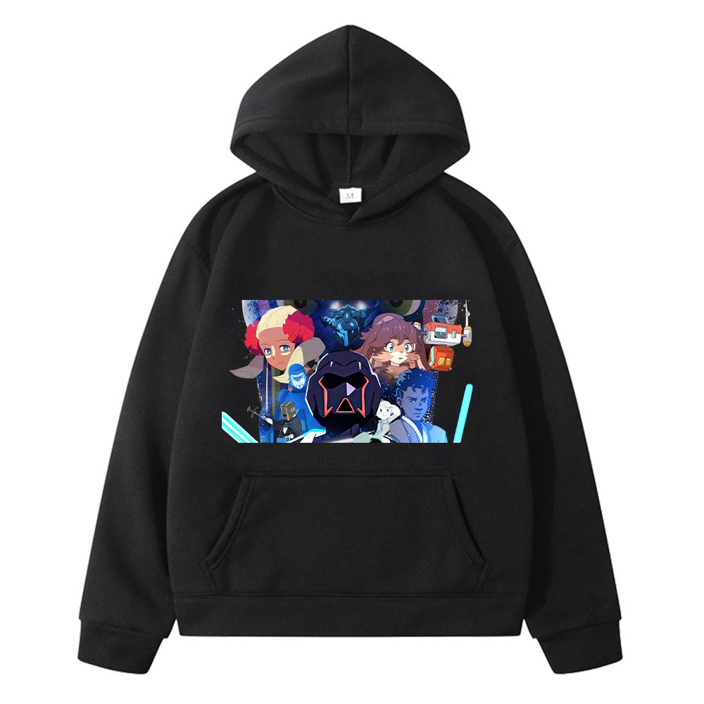 

Звездные войны принт аниме толстовка Флисовая толстовка y2k sudadera Kawaii толстовка с капюшоном Мультяшная куртка мальчик пуловер детская одежда для девочек 130 чёрный
