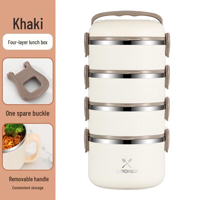 ZISIZ 4-Layer Insulated Stainless Steel Lunch Box