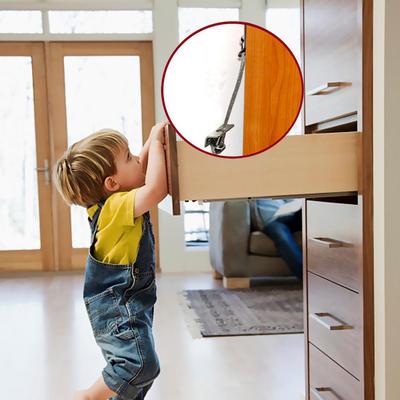 1 Set Anti Tip Furniture Anchors Safe Straps for Cabinets Bookcase Dresser *DC
