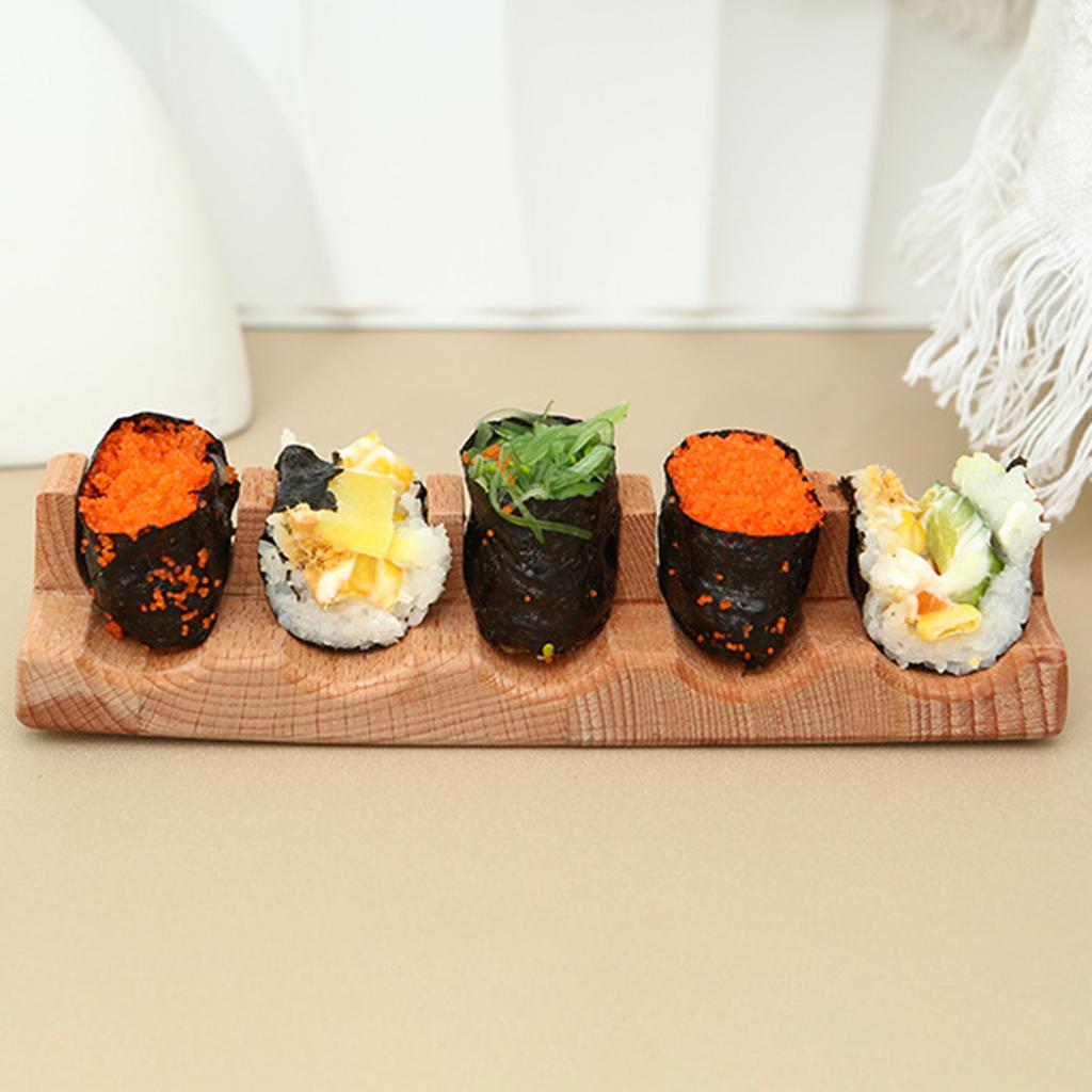 1/2/3/4/5 Fächer Holz Japanisches Sushi-Regal Snack-Lebensmittelhalter Sushi-Boot Serviertablett U-förmiger Lebensmittelbehälter für Restaurant