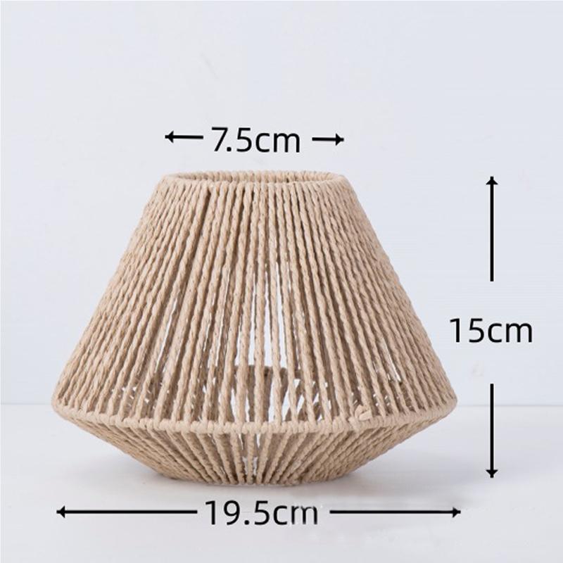 

Абажур из искусственного ротанга, плетеный из ржавого волокна, в деревенском стиле, люстра из ротанга, подвесной светильник из плетеной веревки