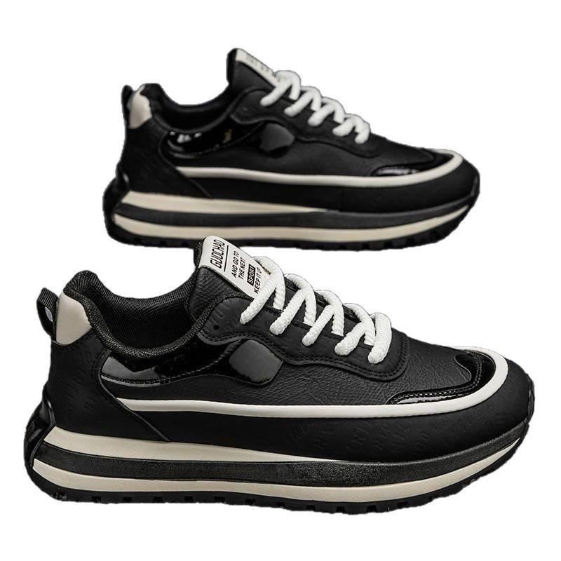 2025 spring new casual teen low-top dad shoes trend thick-soled heightening shoes sports casual shoes men