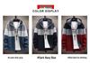 Cardigan a Maglia Grossa con Velluto Interno Sfumato da Uomo - Colore Blocco Moda, a Righe, Taglia Larga, per Primavera e Autunno