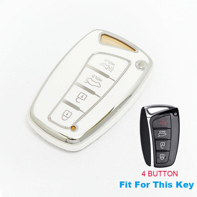 TPU Remote Key Case Cover Holder Fob For Hyundai Grandeur HG Sedan Genesis IX45 EQUUS Azera G80 Santa Fe 3DM Grand SantaFe 2018