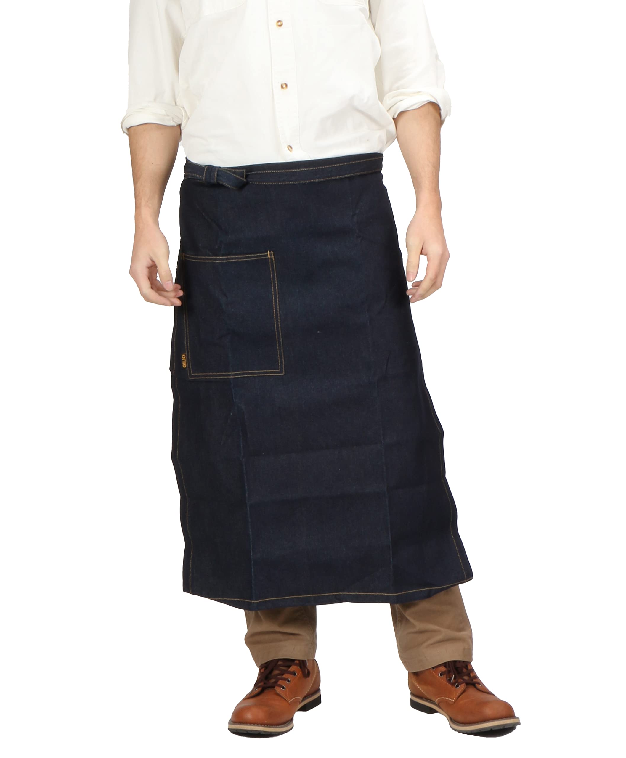 Denim Waist Made in Free Size [GILIO] Apron, Navy, Japan,