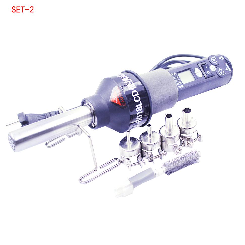 8018 Hot Air Gun Solder Soldering Rework Station 220V / 110V 450W Heat Air LCD Display Adjustable Temperature For IC SMD Repair