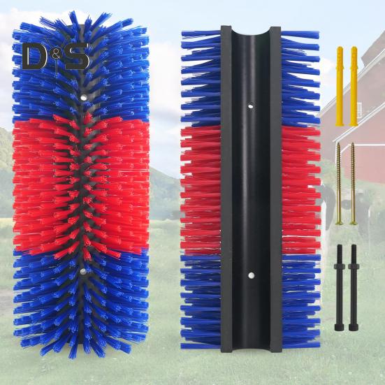 Livestock Scratching Brushes Cow Scratcher Brush with Screws for Back Itch Relief Goat Cleaning Grooming Post Brush for Horse Pig Cattle Supplies