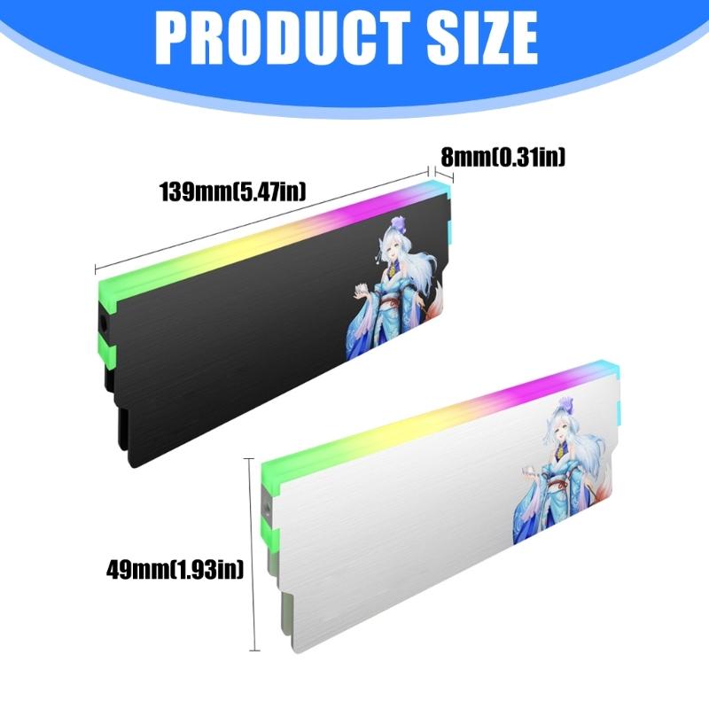 High Performances Metal RAMs Coolers With ARGB Lighting For Gaming PC DDR5 DDR4 DDR3 DDR2 Memory Module