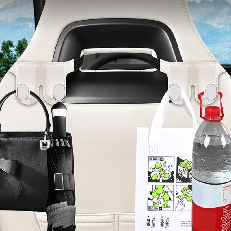 Auto Innenaufbewahrungshaken Automobil Rücksitzhaken für Handtasche Geldbörse Regenschirm Schwerlast Auto Kopfstützenhaken Organizer