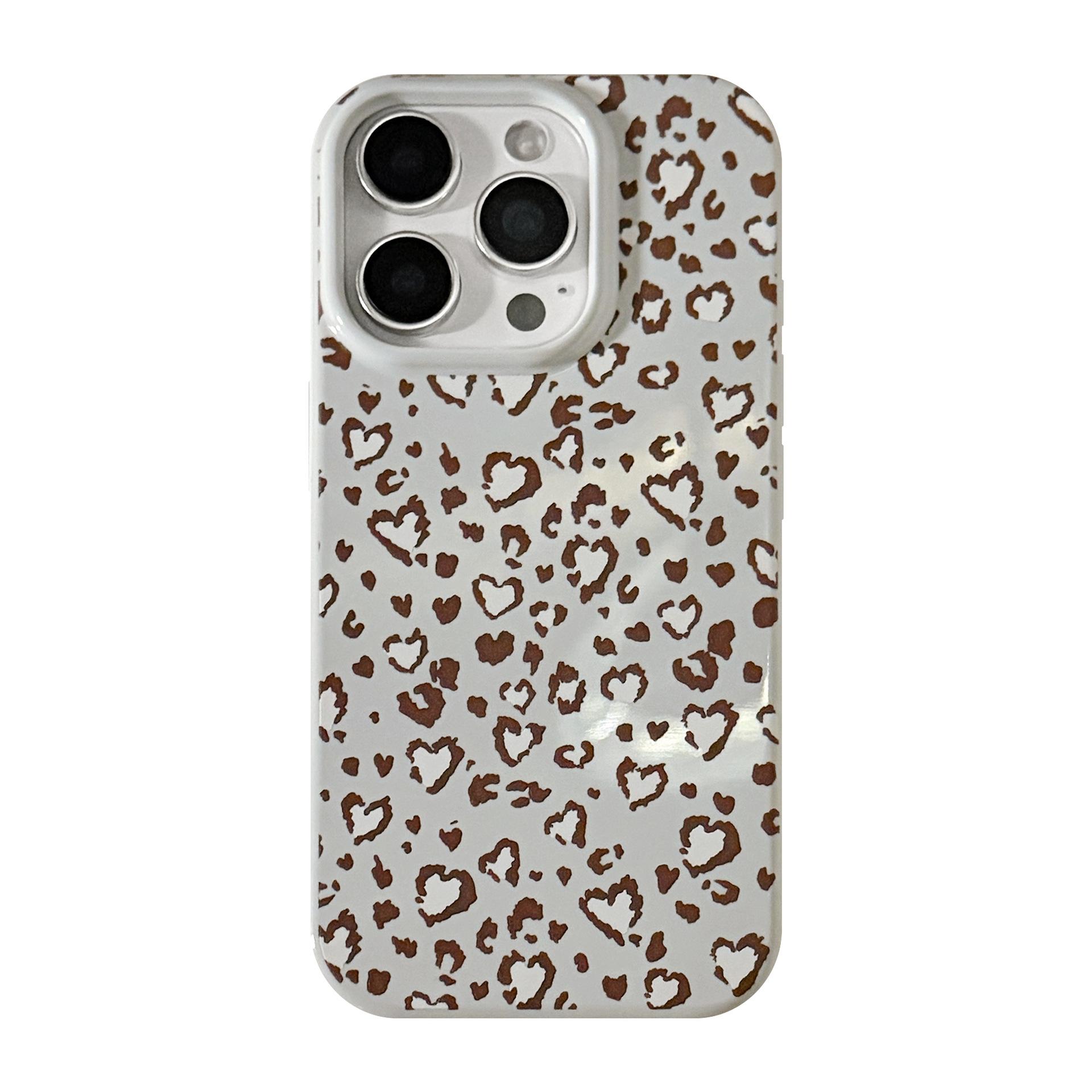 

Personalized Leopard Print Heart Phone Case for iPhone 17 and iPhone 17 Pro Max iPhone 17 Pro Max