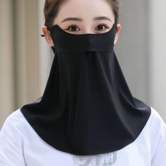 Ice Silk Sunscreen Mask, Breathable Face Mask for Women, Full Face Neck Sun Protection UV Shield for Outdoor Summer